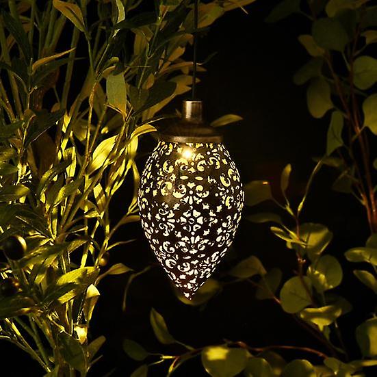 Hanging Lantern IP44 Waterproof Light-control Portable Handle Reliable Solar Power LED Projection Light Lamp for Patio