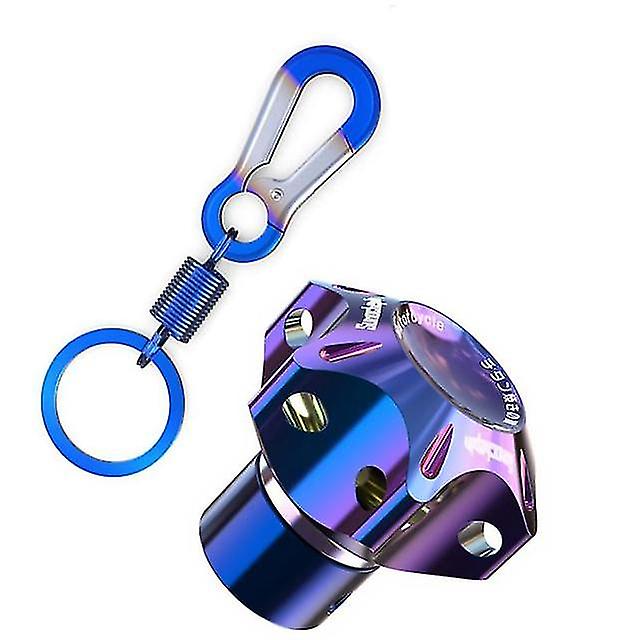 General Cnc Modified Burnt Titanium Key Head Racing Boat Hexagonal Burnt Titanium Key Head Key Chain Motorcycle Accessories