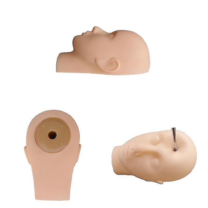 Eyelash Practice Training Head for Makeup Cosmetology Flat Soft Silicone Head