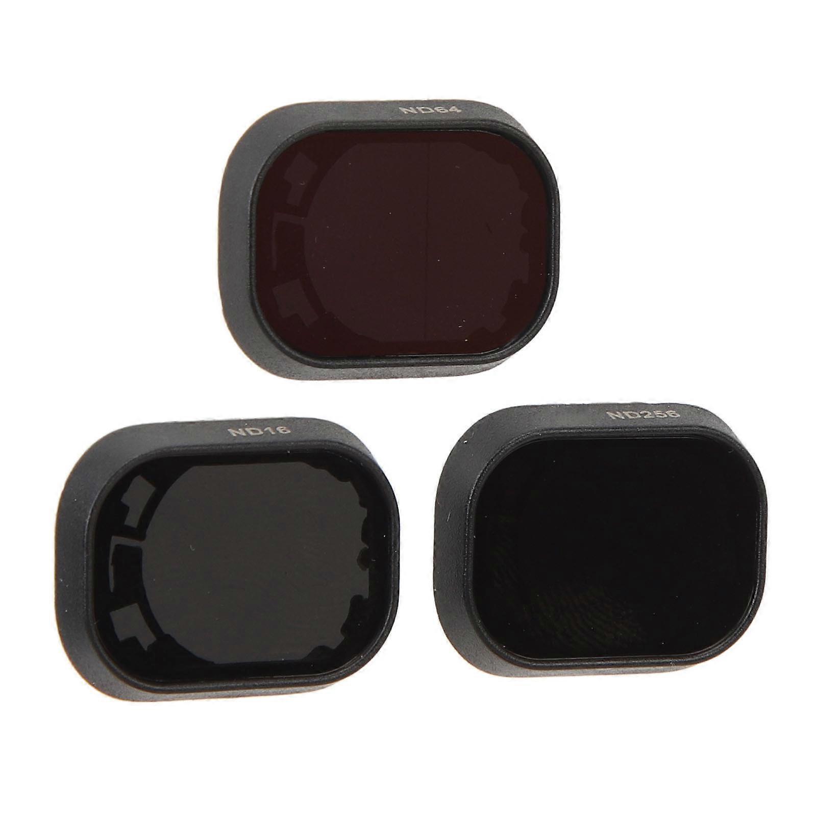 3 in 1 Drone ND Filter Set ND16 ND64 ND256 Optical Glass Multi Coated Neutral Density Filter Set for Mini 4 Pro 