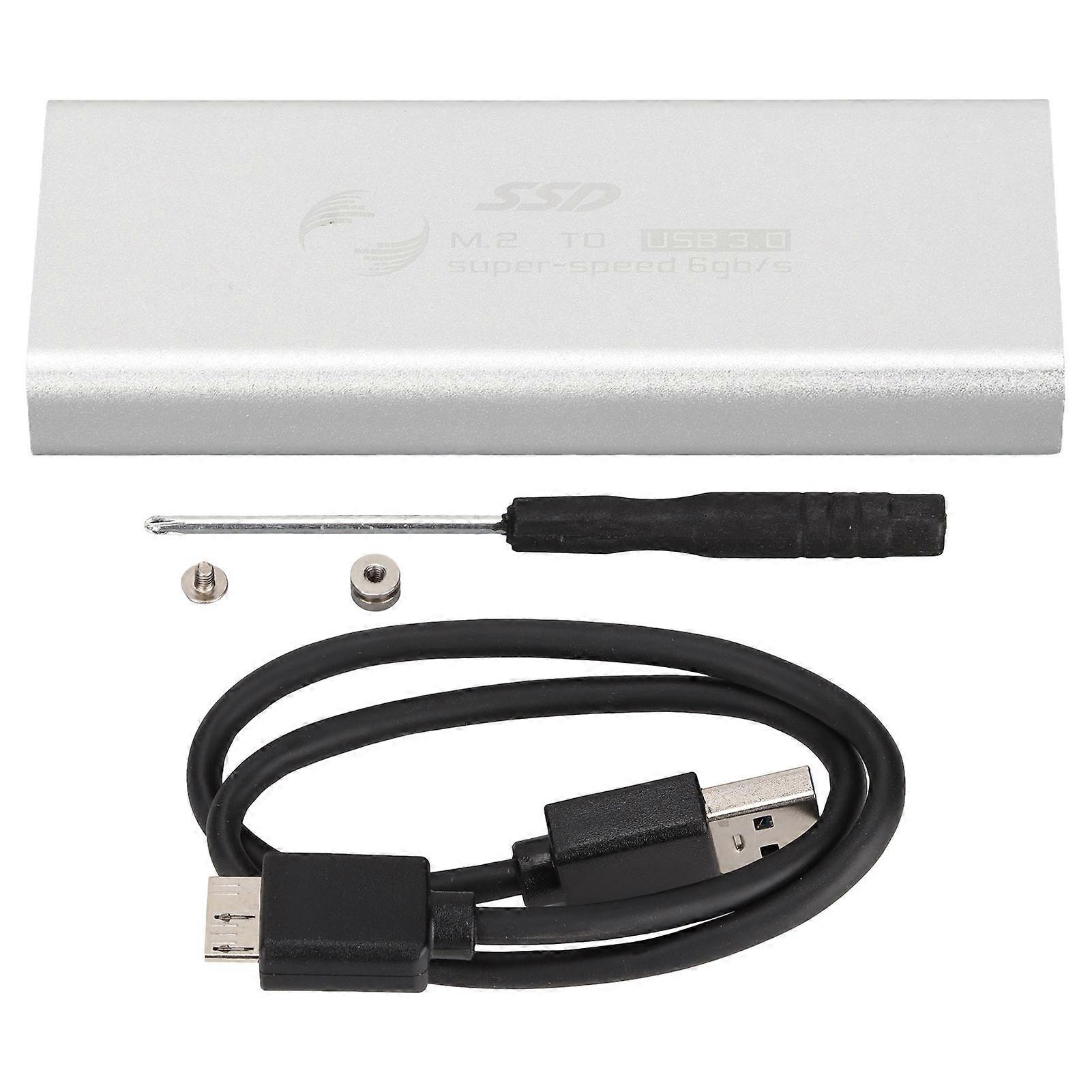 MSATA to USB 3.0 SSD Enclosure Adapter 6Gbps Transfer Rate Good Heat Dissipation SSD Enclosure Conveter Case for PC
