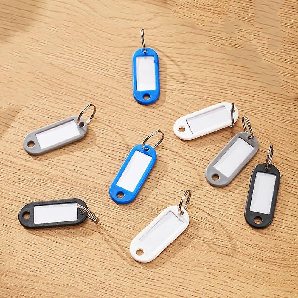 Set of 8pcs Tag Key Rings, Plastic Key Rings (Random Color)