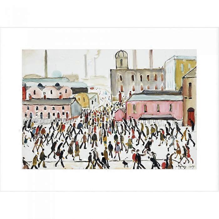 L.S. Lowry Going To Work 1959 Gravure montée