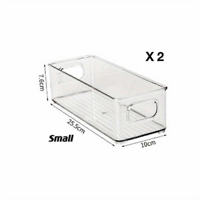 2/4pcs Versatile Clear Refrigerator Organizer Bins with Handles Stackable Storage Containers for Fridge, Freezer, Pantry, Kitchen Ideal for Snacks,
