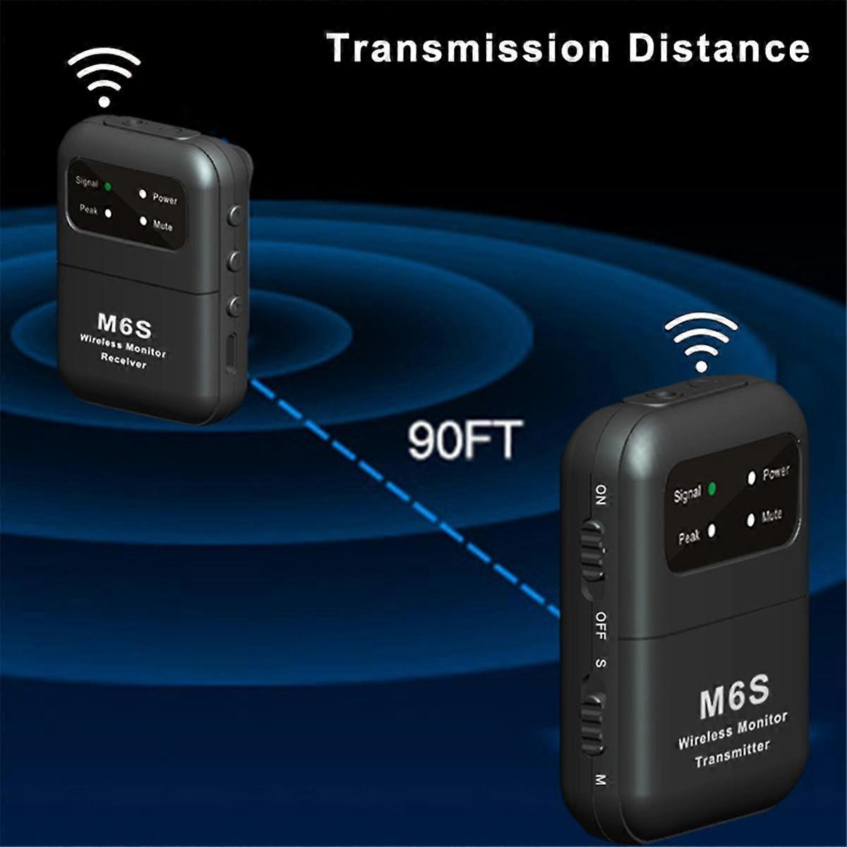 2.4G Wireless in Ear Monitor System Wireless IEM with Transmitter Receiver Automatic Pairing Professional in Ear Monitor