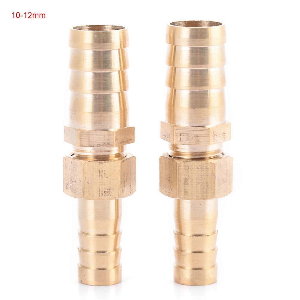Brass Fitting Hose Barb Tail Reducer Reducing Plug Connector(10mm-12mm 2pcs )