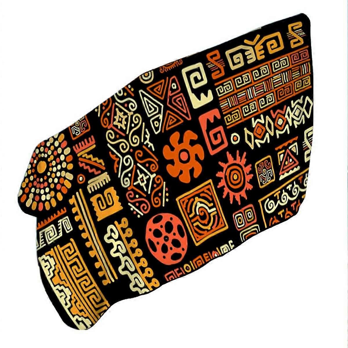 Aztec Native American Symbols Microfiber Beach Towel