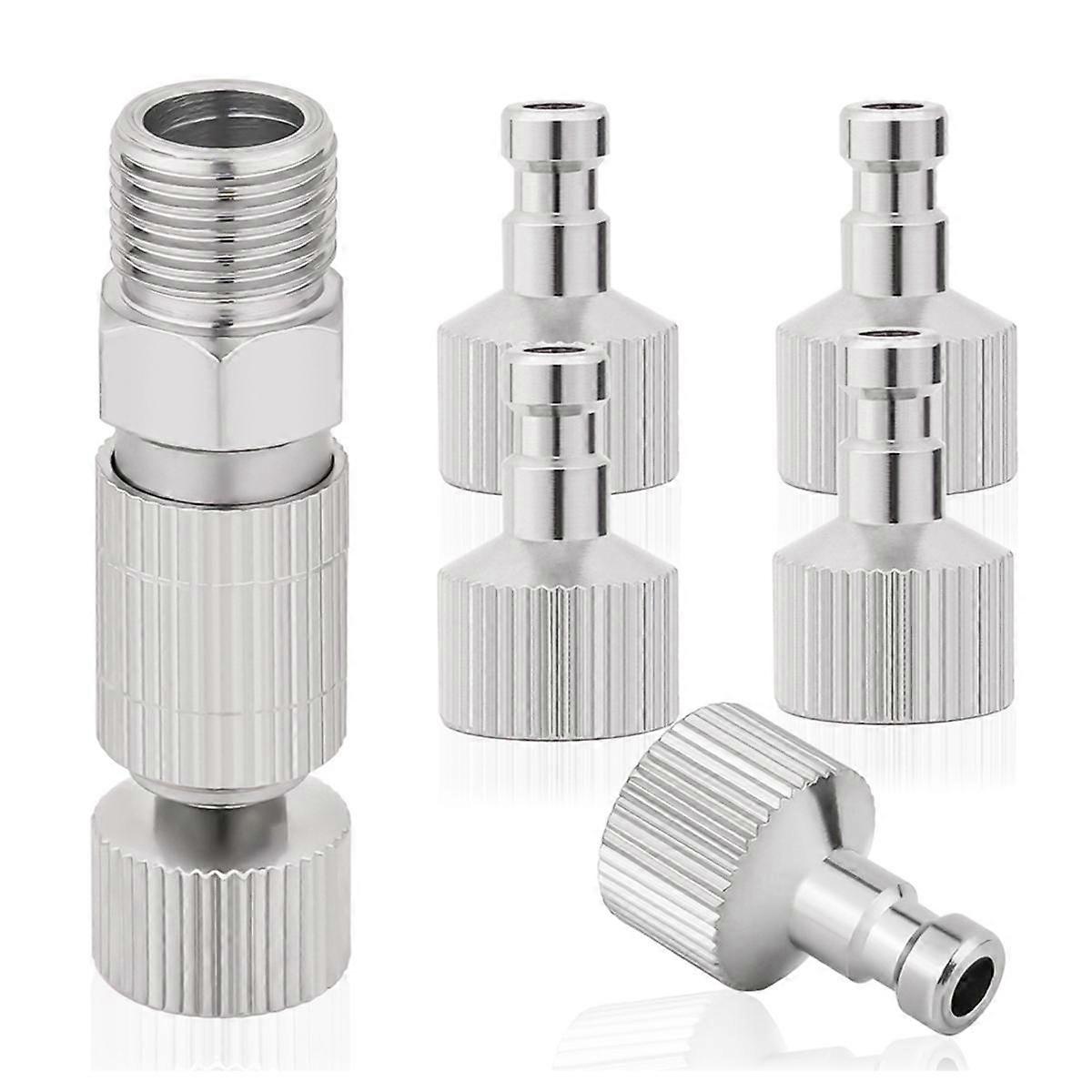 Airbrush Quick Disconnect Coupler Release Fitting Plug, 6Pcs 1/8 in Male and Female Connections Adapter Air Brush