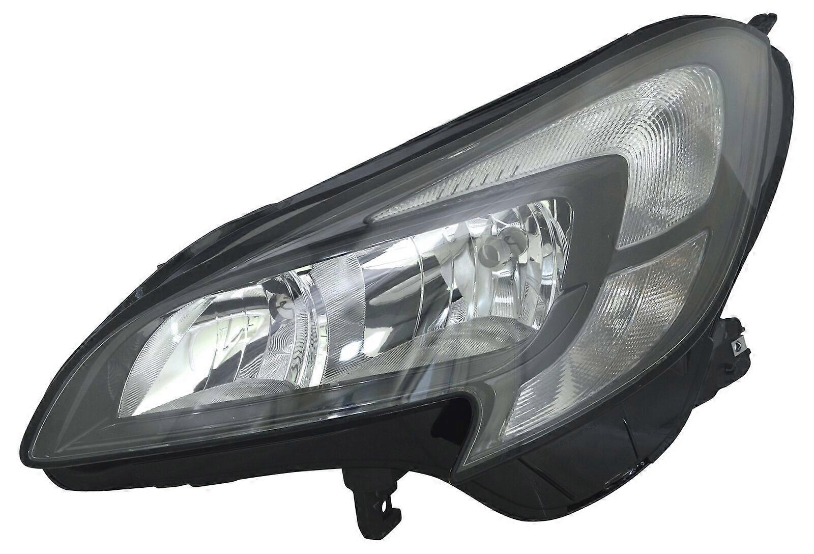 Scheinwerfer links fr Opel Corsa E 14~ Schwarz Tagfahrlicht H7 LWR Stellmotor NO.34765