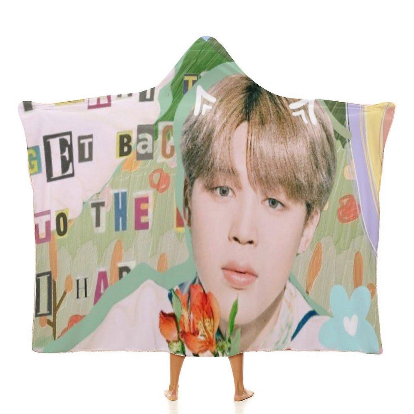 BTS Jimin (183) Blanket Wearable Cartoon Cosplay Hoodie Throw