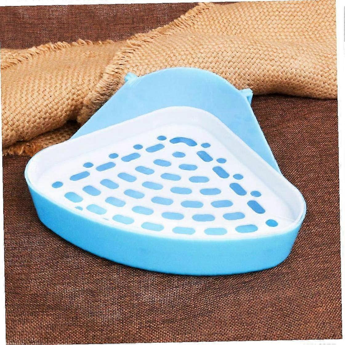 1 Pack Triangle Small Potty Corner Pet Litter Pan Bedding Box For Small Animals Rabbit Guinea Pig Chinchilla