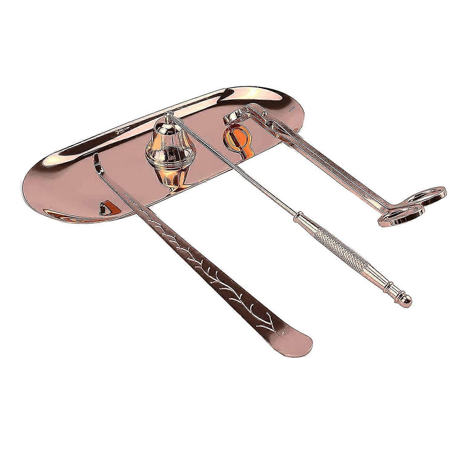 Candle Accessory Set, Candle Wick Dipper, Wick Trimmer, Plate Tray