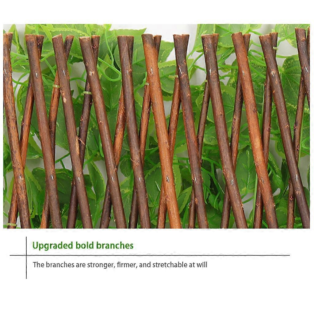 Expandable Faux Ivy Privacy Screen – 45x12 Inch, Decorative Fence Cover For Balcony Patio