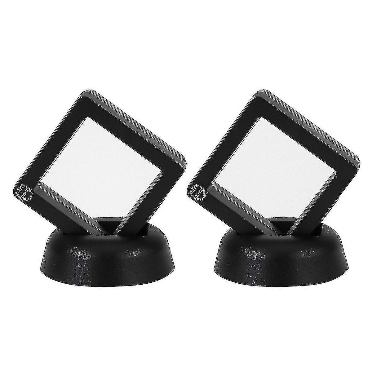 2 Pcs Clear Display Box Clear Display Frame Coin Stand Challenge Coin Holder Challenge Coin Display Case