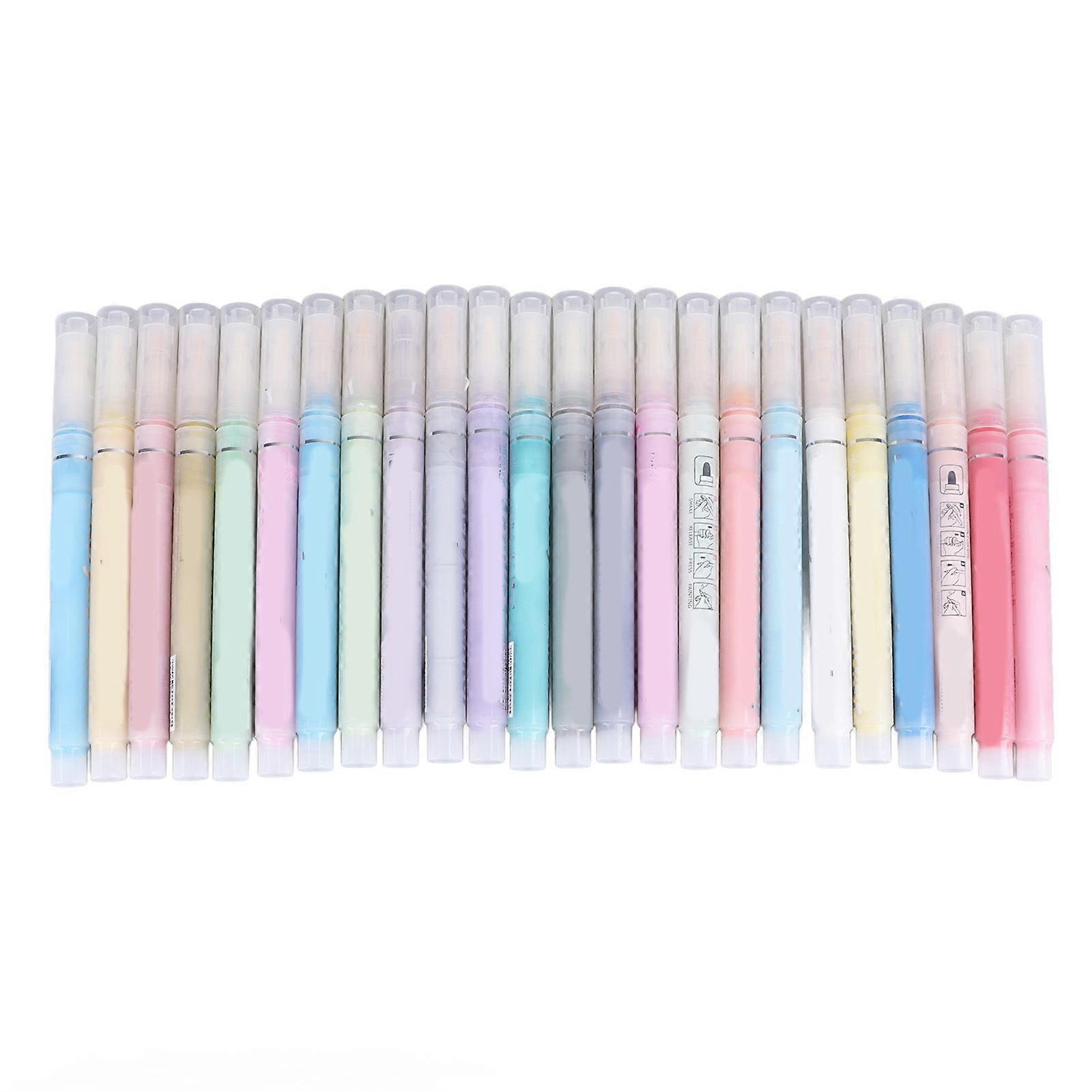 Acrylic Markers 24 Colors Fadeless Practical Multipurpose Acrylic Paint Pens for DIY
