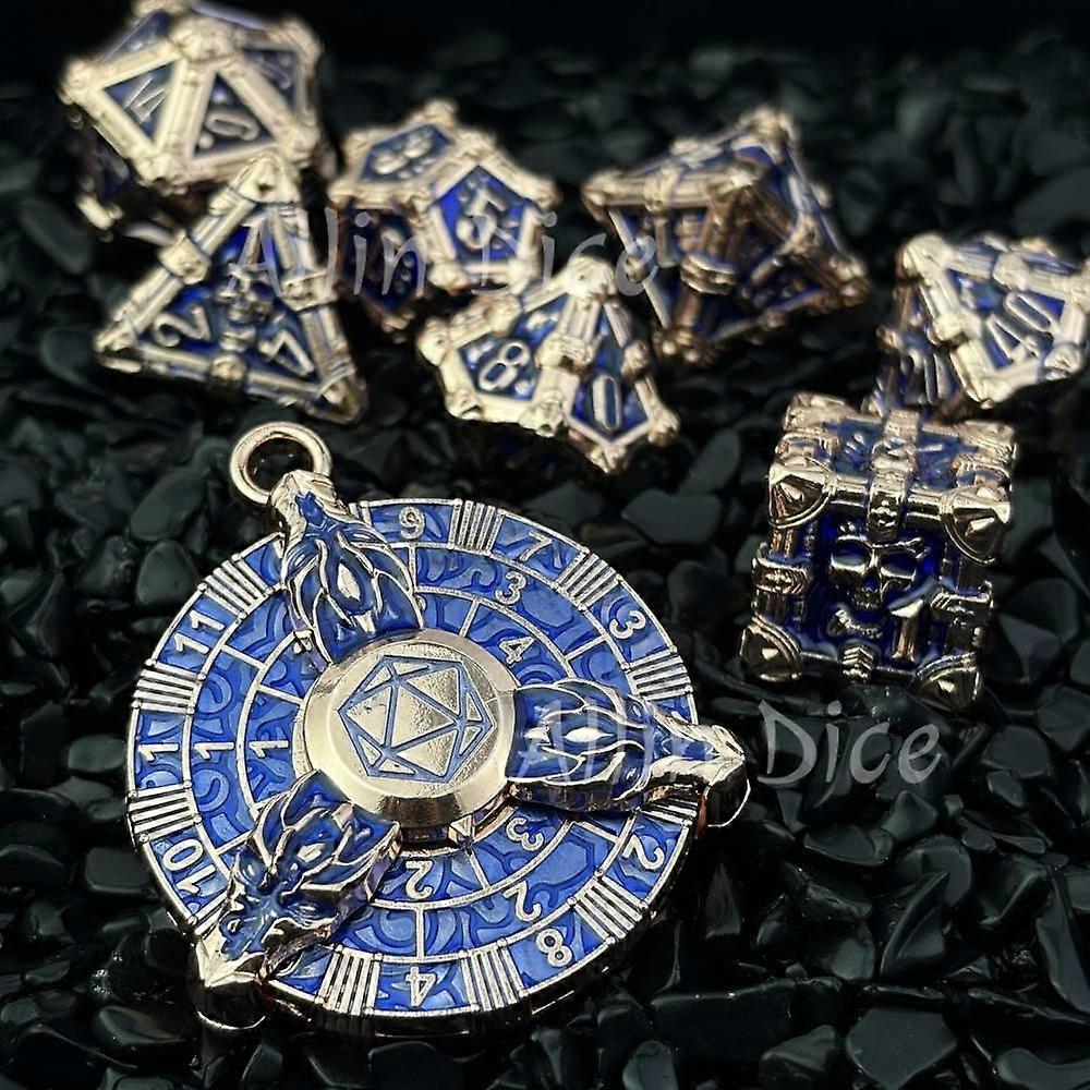 Roterende Roulette Terninger Metal Drager Terninger Vedhæng Fingerspids Gyro Terninger Rpg Dnd Terninger For Dungeon Og Drager Brætspil Trpg Terninger