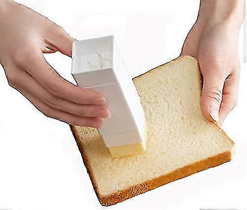 Butter shaker, rotating butter dish dispenser with lid (white)