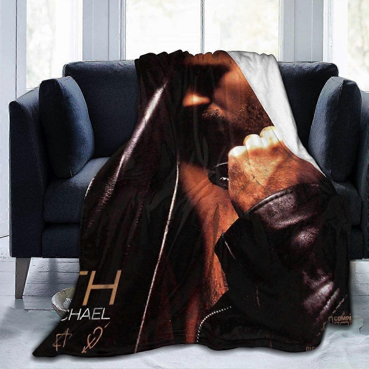 George Michael Ultra Soft Micro Fleece Teppe Varmt Teppe Digital Trykt -T322-SYS21616