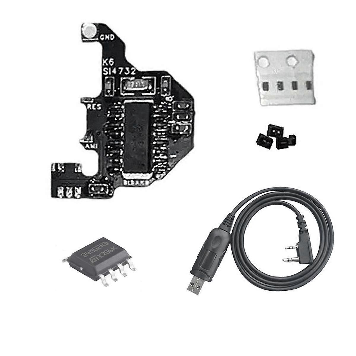 SI4732 Shortwave Radio Module+2M Chip+USB Programming Cable for UVK5/UVK6 DIY Shortwave Modification Module