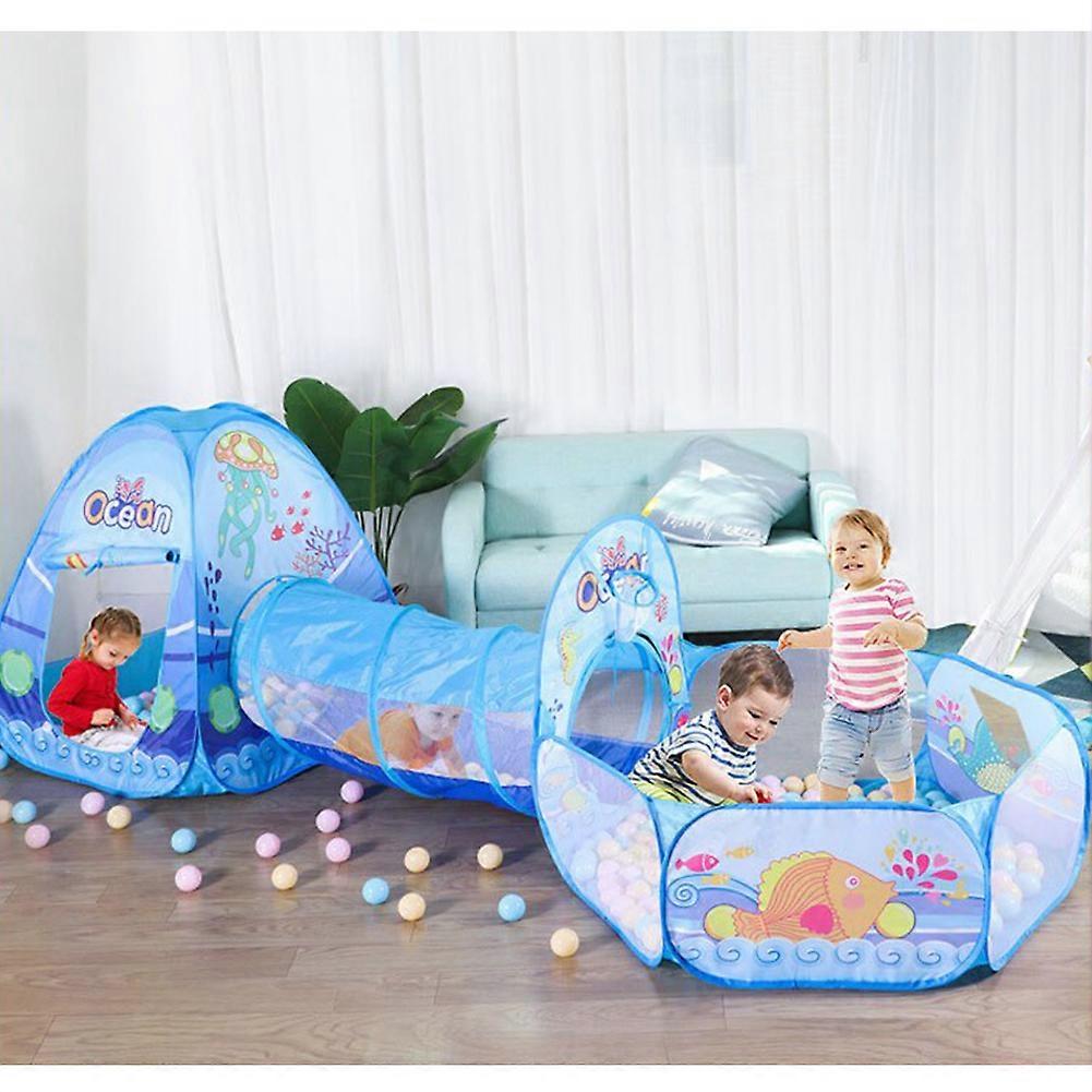 Kids Tent and Tunnel 3 in 1 Pop Up Tents Set Toddlers Playhouse