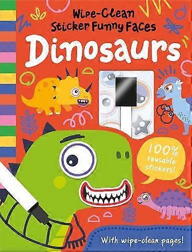 Wipeclean Sticker Funny Faces Dinosaurs by Rob Abbott Paperback Book