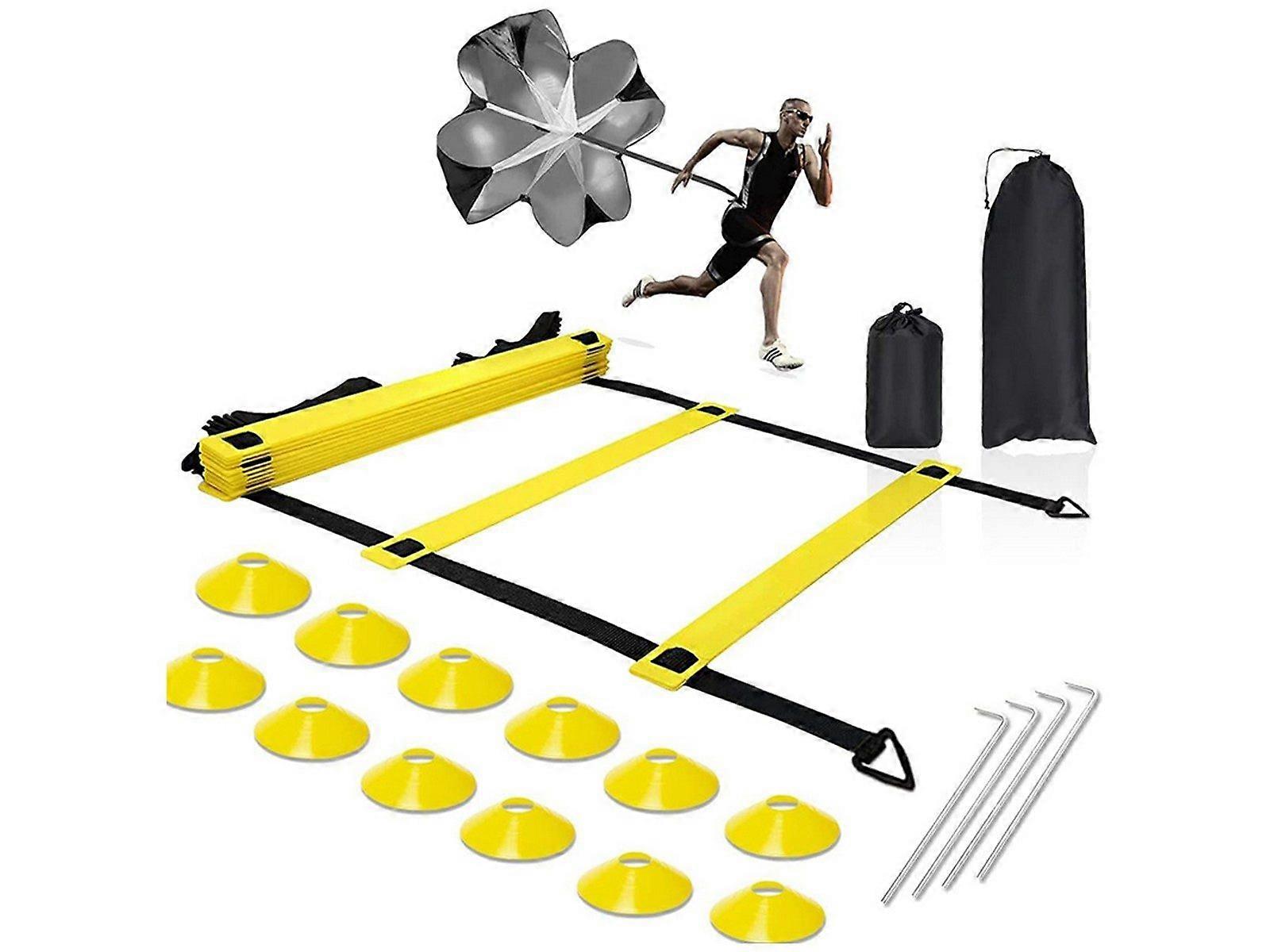 12 Rung Speed Agility Ladder Training Set Exercise Ladders for Soccer