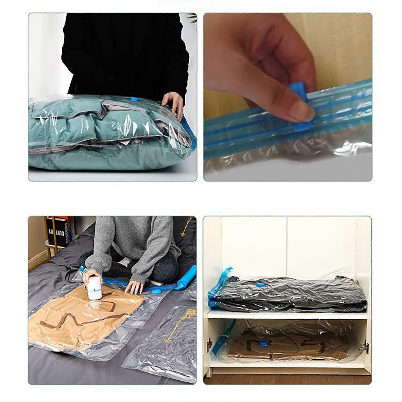 Vakuum Tøj Opbevaringsposer Vakuum Tætningsmiddel Opbevaringsposer til Tøj Plys Legetøj Pude Tæppe