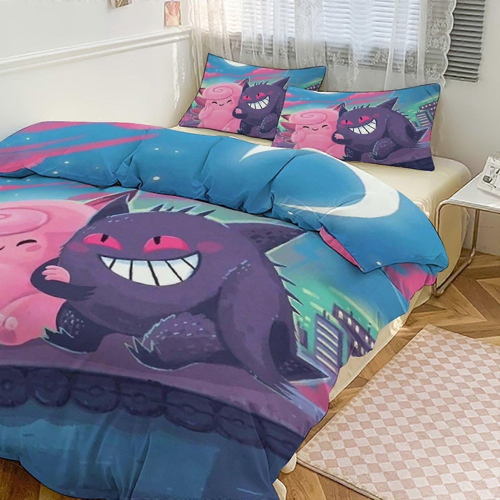 Lençóis g125 Ge_ngar Conjunto de Cama com Estampa Padrão Conjunto de Edredom Enseada 3 Peças 1 Capa de Colcha E 2 Fronhas para Mulheres Homens Adolescentes tq125 Lençóis