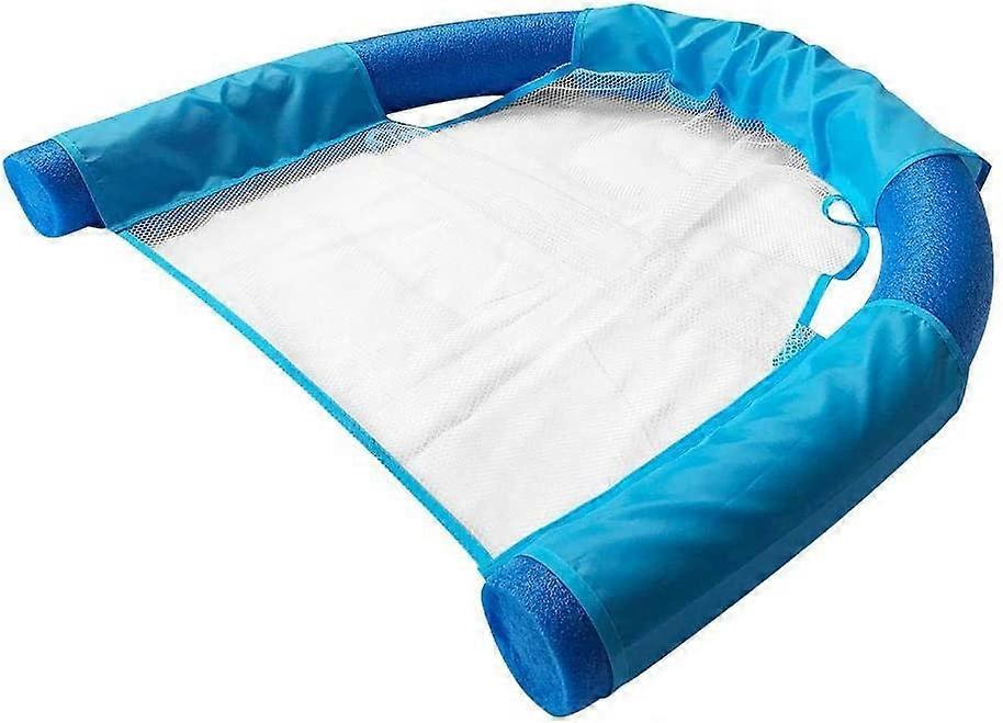 Swimming Pool Party Foldable Pool Float Swimming Pool Floating Water Hammock,Relaxation Kids Adult Floating Stick Net Chair Seat Blue