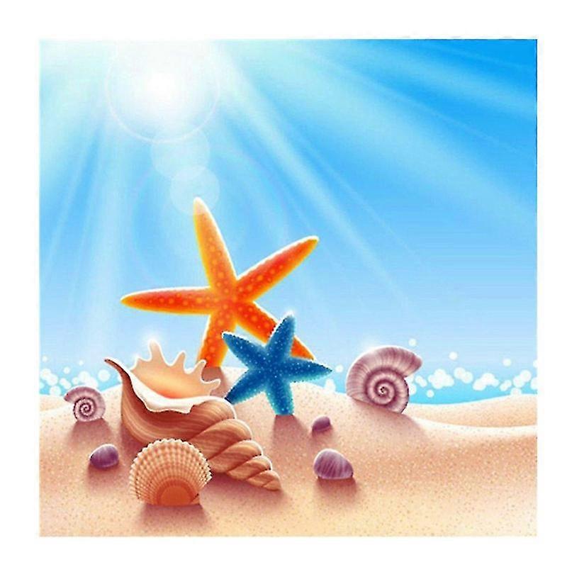 Diy Diamond Painting Landscape Beach Sun Diamond Embroidery Mosaic Starfish Conch Your Own Private Picture