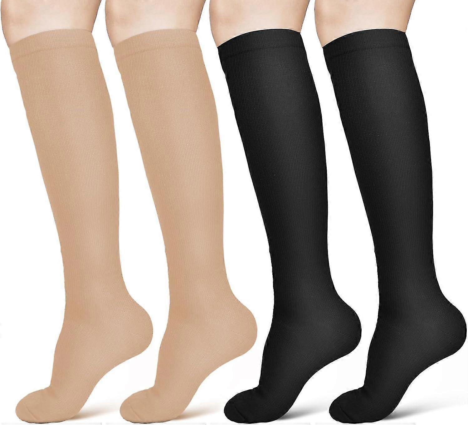 Compression socks for men and women, 2 pairs of compression stockings