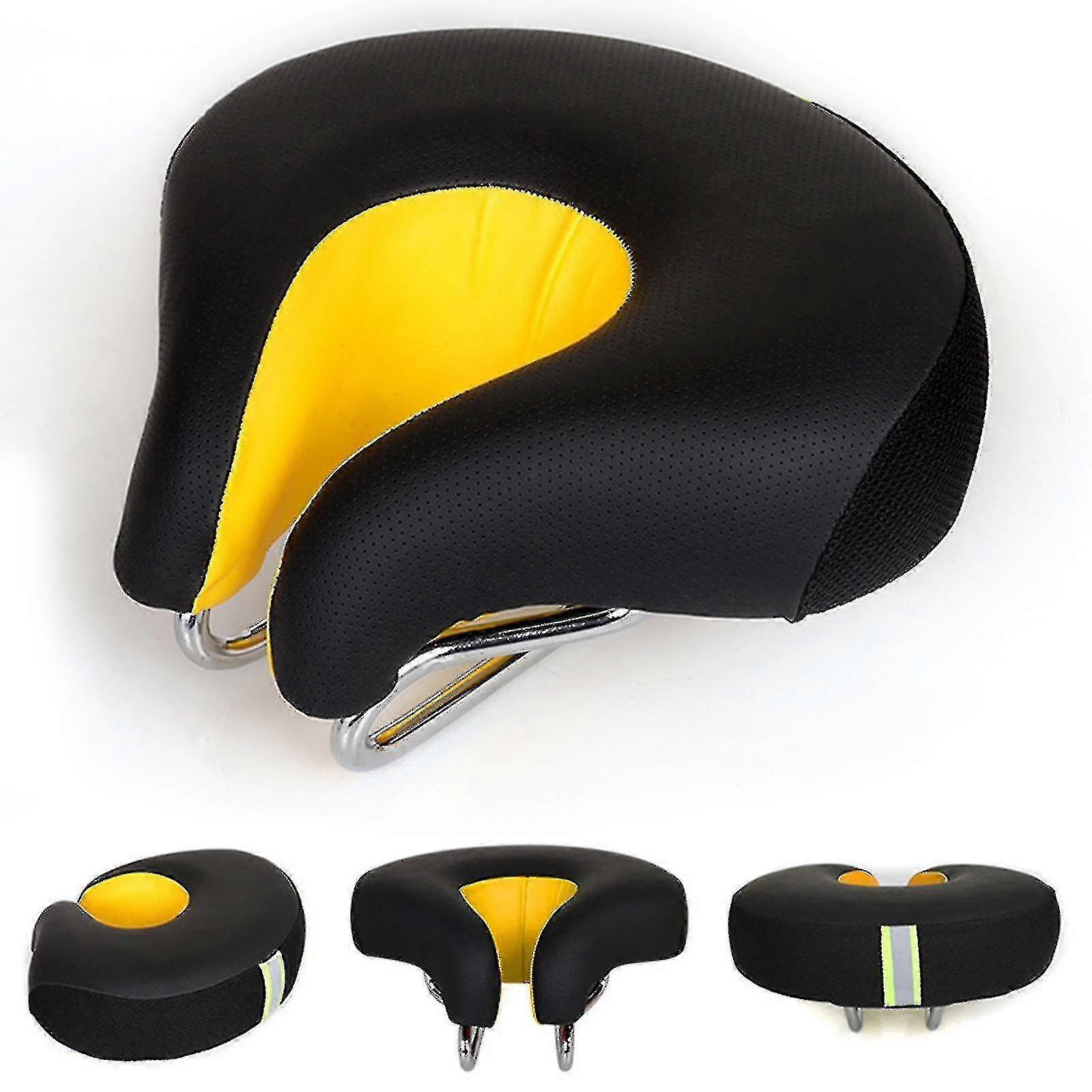 Bicycle Saddle No Nose Bicycle Saddle Mountain Bike Thickened Super Soft Cushio BAOPENG