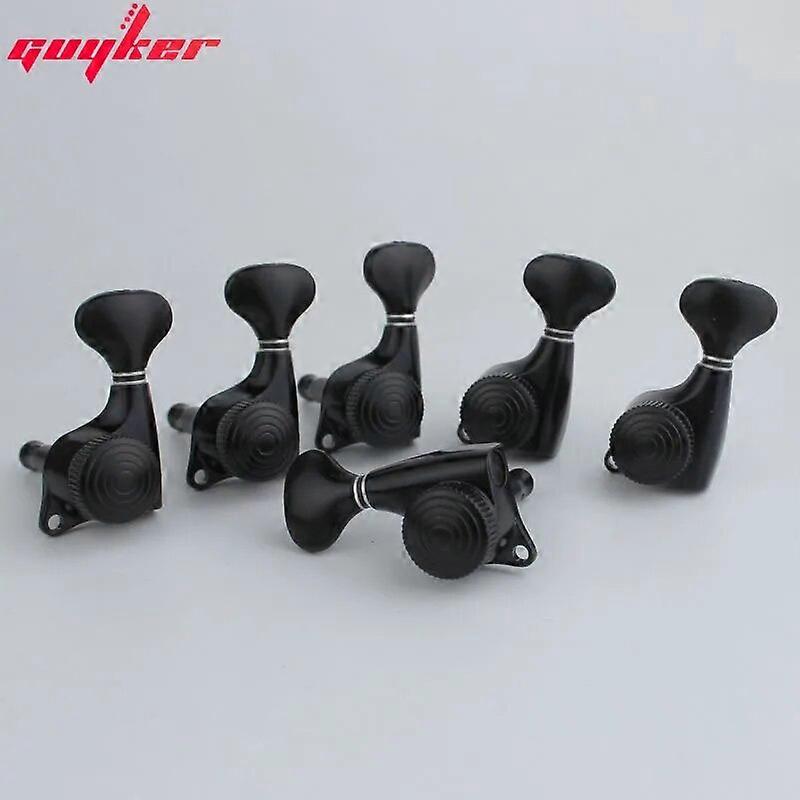 Accordatori di bloccaggio per chitarra nera 1:20 Lock String Tuning Key Pegs Teste di macchina Sostituzione per chitarre elettriche ST TL SG LP Style