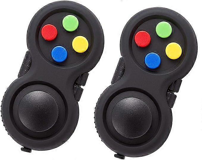 Fitget Pad controller pressure reducer, suitable for adding high-definition autistic children and adults (black 2-piece set)With silver lanyard,2024 P