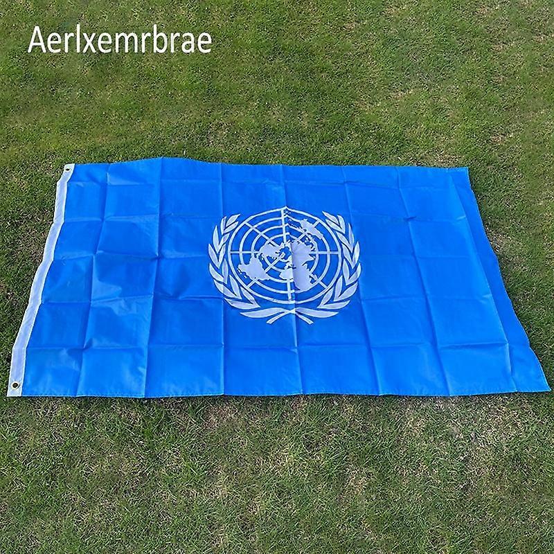 aerxemrbrae flag  90+150cm size   natioal UN flag   polyester material  United Nations flags for  decoration