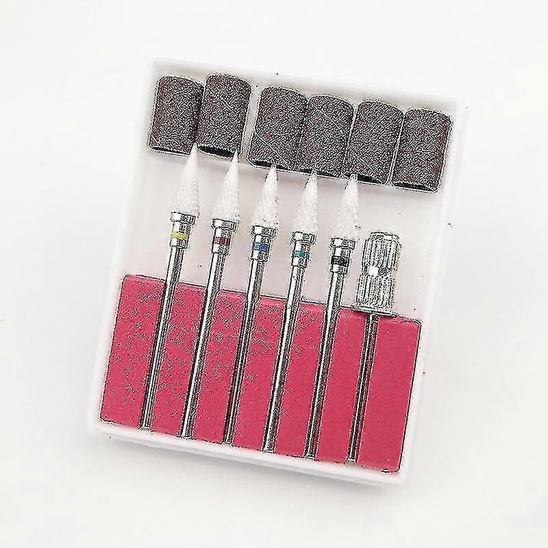 12pcs/set Nail Drill Bits Electric File Cuticle Cutter Tips Clean Burr Sander Manicure Nail Sanding Bands Diy Tool
