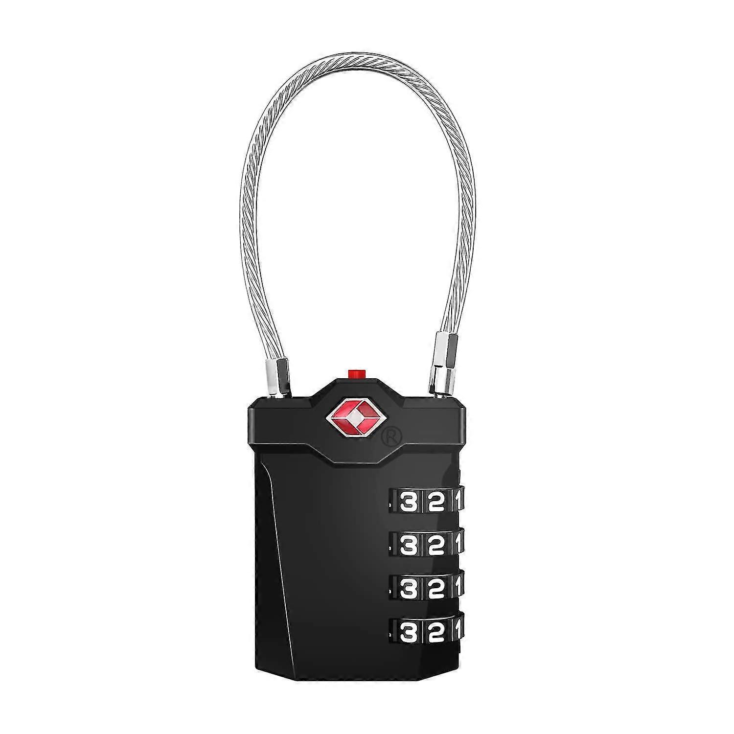 Luggage Lock, 4-digits, Suitcase Combination Lock, Numerical Code With Opening Alarm Display.