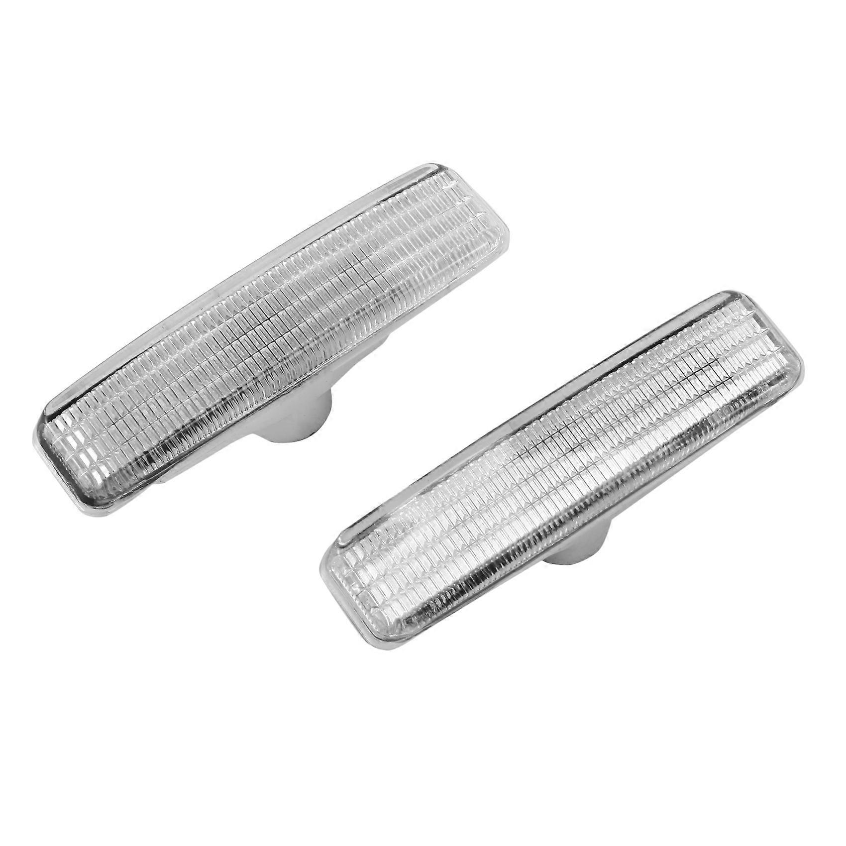 1 Pair Front Fender Side Marker Light Lamp Housing White Lens Replacement For 5 Series E39 1997-200