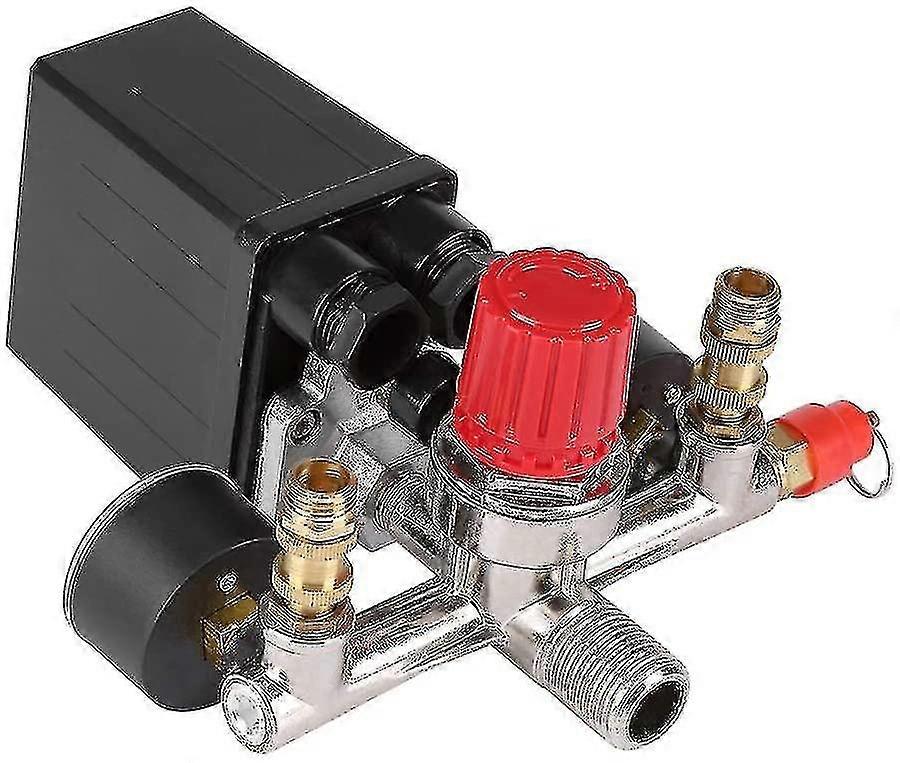 Tryckomkopplare - Manometerregulator Manometrar Luftkompressorventil Switch1st