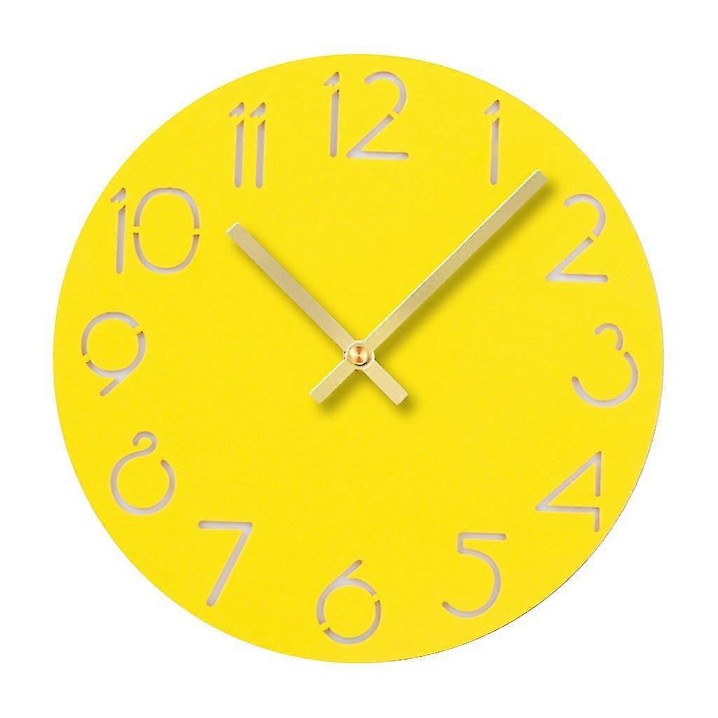 Silent Round Wall Clock Arabic Numerals Design Stylish Style Acrylic Decor Round