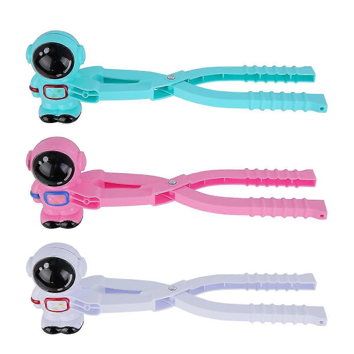 3pcs Clips With Handle Tool Snowball Clips Astronaut Shape Sand Toys For Kids And Adults