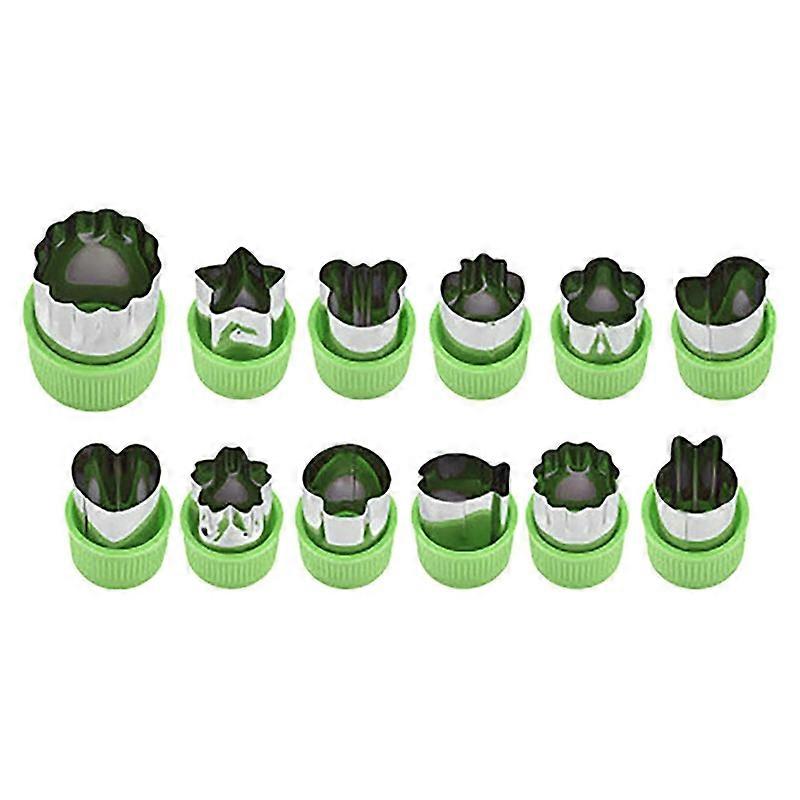 12Pcs/set Kitchen Tool Cutter Mold Cake Cutting Vegetable Fruit DIY Cutting Set KAESI