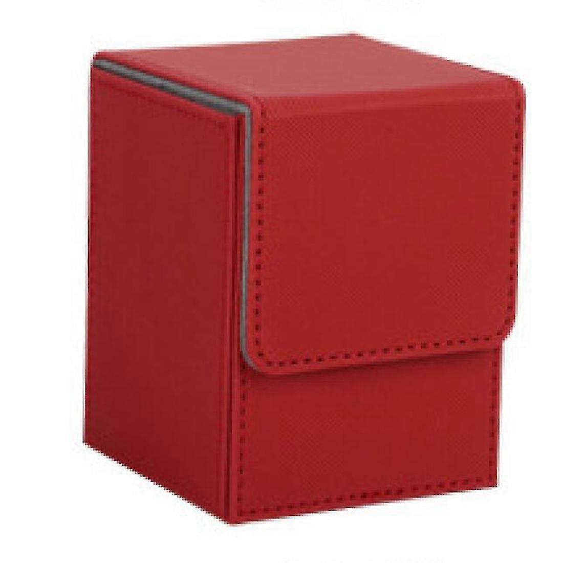 Card Case Deck Box Sleeved Cards Deck Game Box For Yugioh Binders: 100+, Red