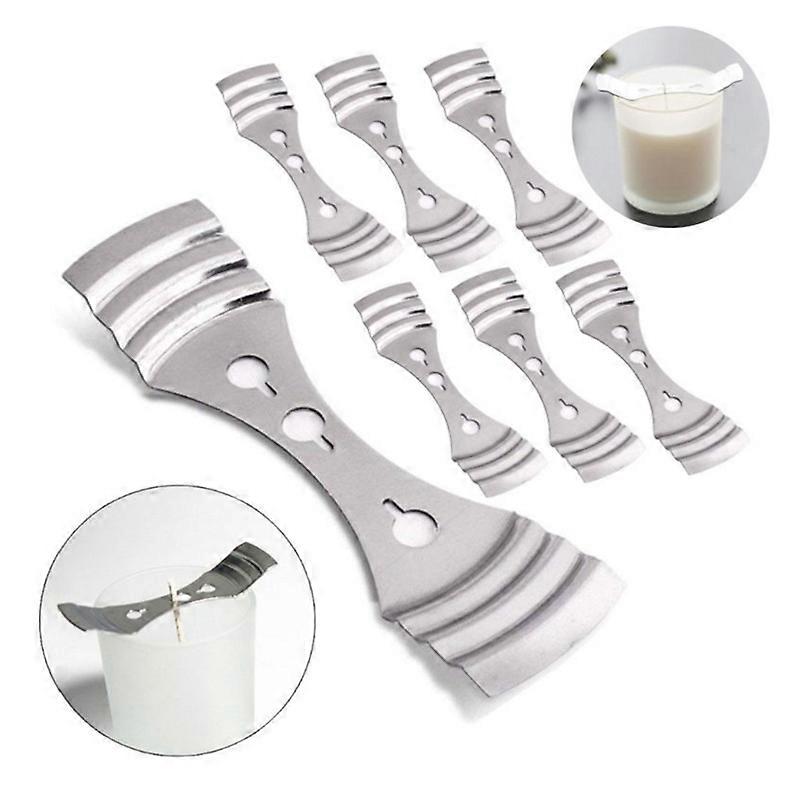 Candle Wick Centering Device Candle Core Holder For Diy Candle Making(6pcs, Silver)