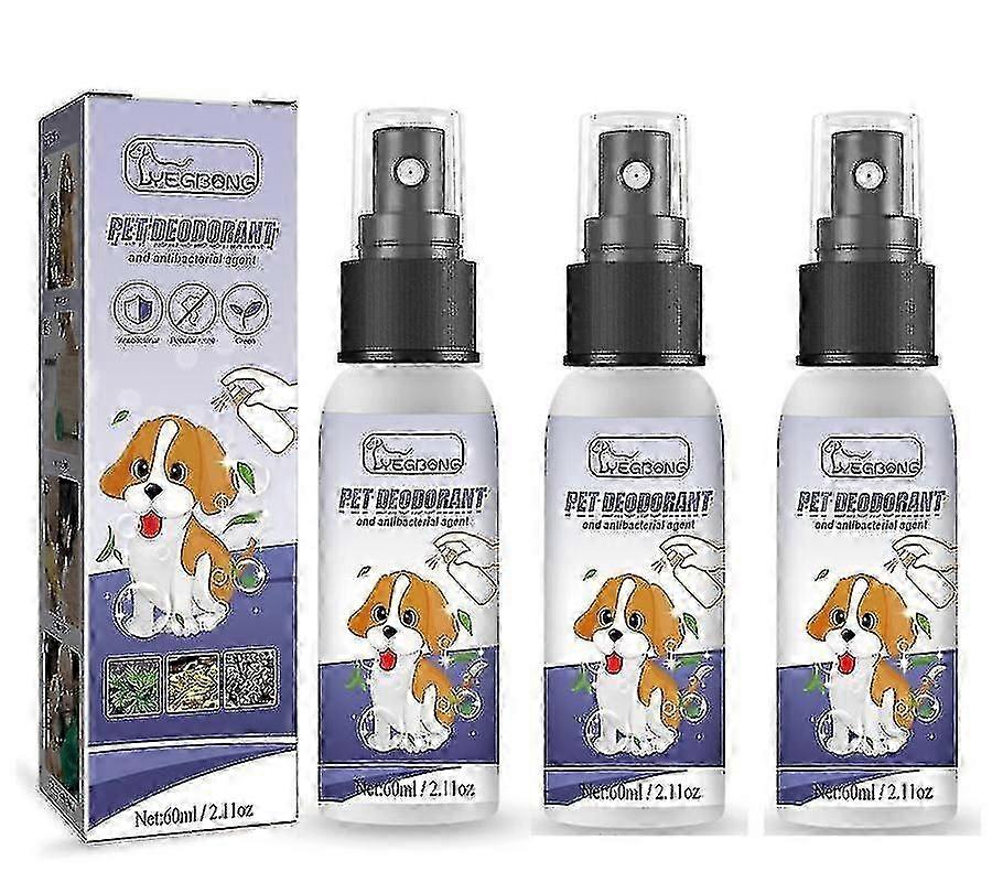 3x Pet Deodorant Spray Deodorising Odor Liquid Perfume For Dogs Cats Efficientive Grooming Products For Puppy With Gentle Port