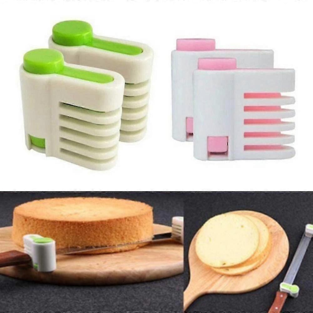 5 Layers Diy Cake Bread Cutter Slicer Fixator Kitchen Cutting Tool(pink)