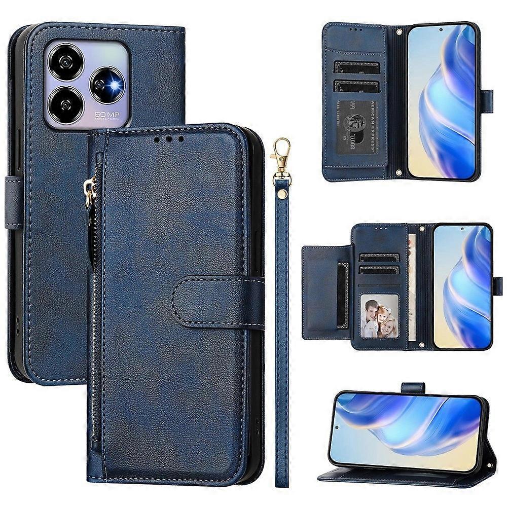 Zipper Wallet PU Case For ZTE Blade V60 Design / Axon 60