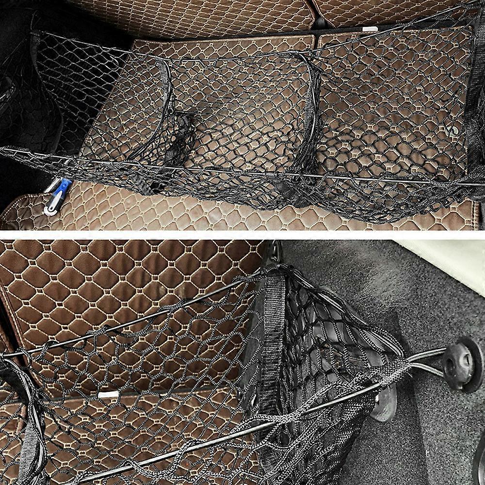 Pickup truck net bag off-road vehicle SUV trunk net bag luggage net three-dimensional net bag three-basket net 90x30cm