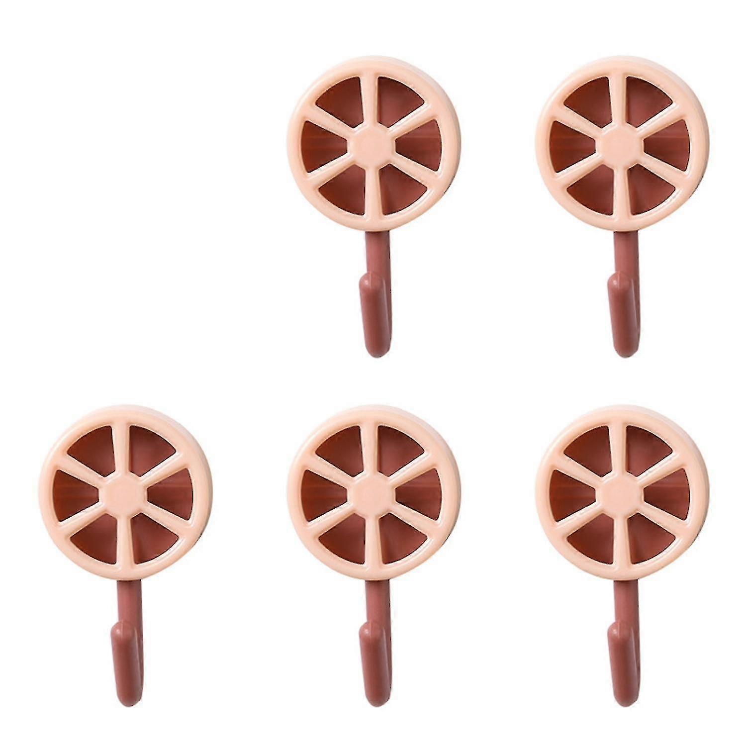 5pcs Refrigerator Hook Punch Free Good Load Capacity Plastic Storage Hanger Hook For Dorm