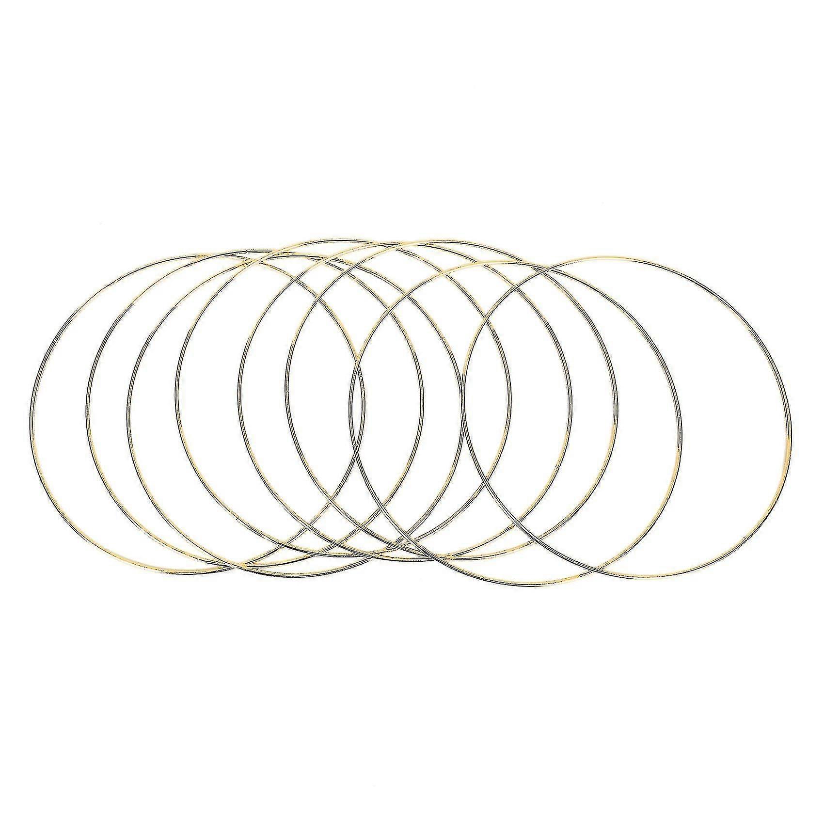 8pcs 8 inches drøm catcher ringer metall hoops macrame ring gull